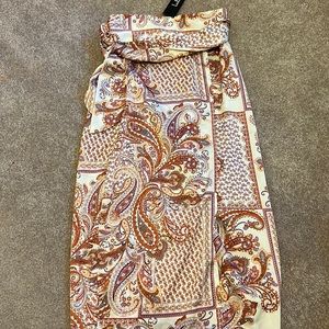 NWT lulus midi wrap around skirt